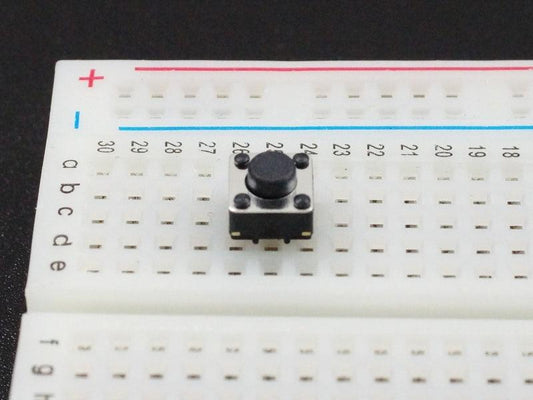 Tactile-Pushbutton-Square-6mm-10mm-Leads-In-Breadboard