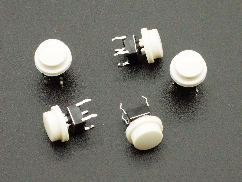 Tactile-Pushbutton-White-6mm-5-Pack