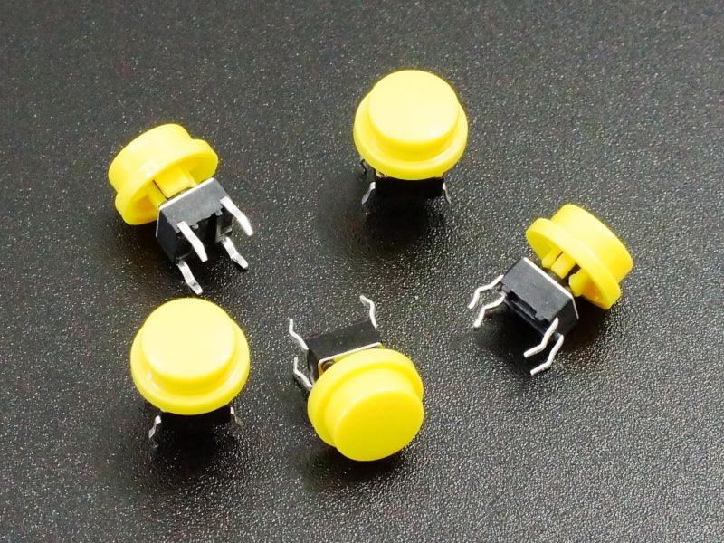 Tactile-Pushbutton-Yellow-6mm-5-Pack