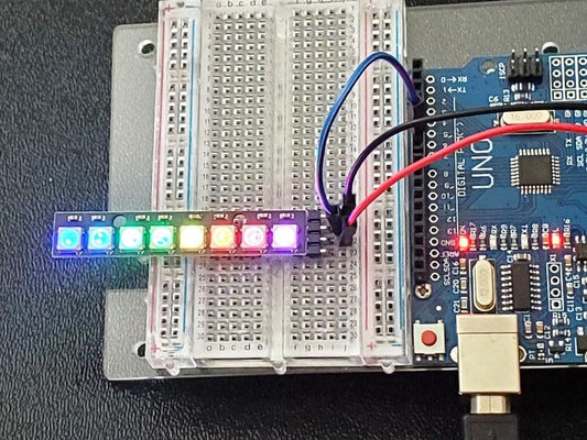 WS2812-RGB-8-LED-Stick-Module-In-Operation