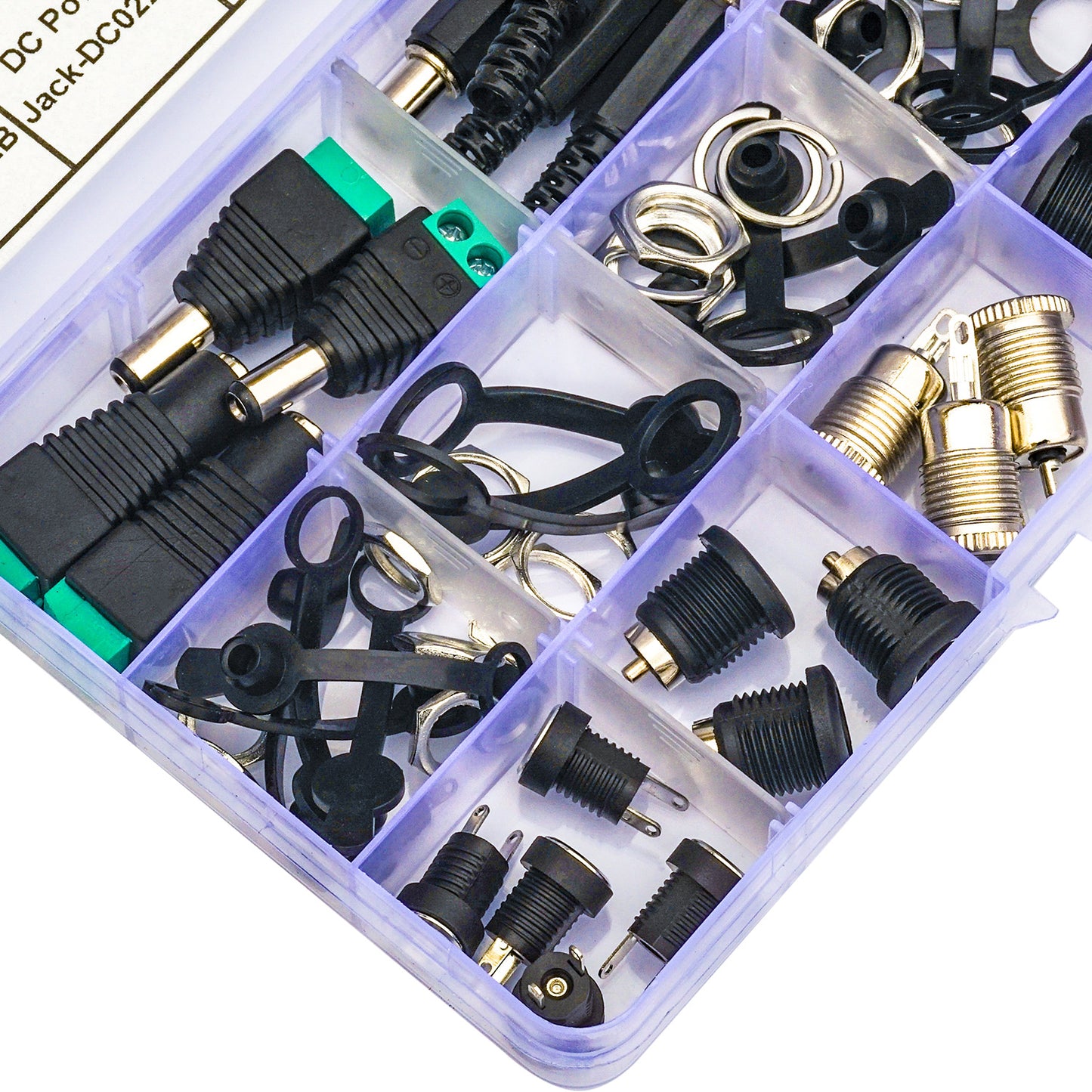 5.5x2.1mm DC power connector panel mount socket with waterproof rubber cap for outdoor use
