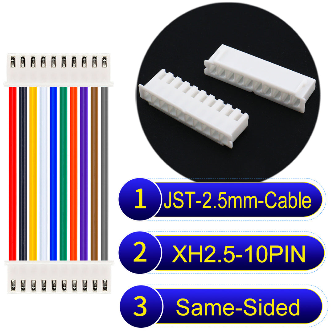 XH_10Pin_Connector_Same-Side-Head_Cable