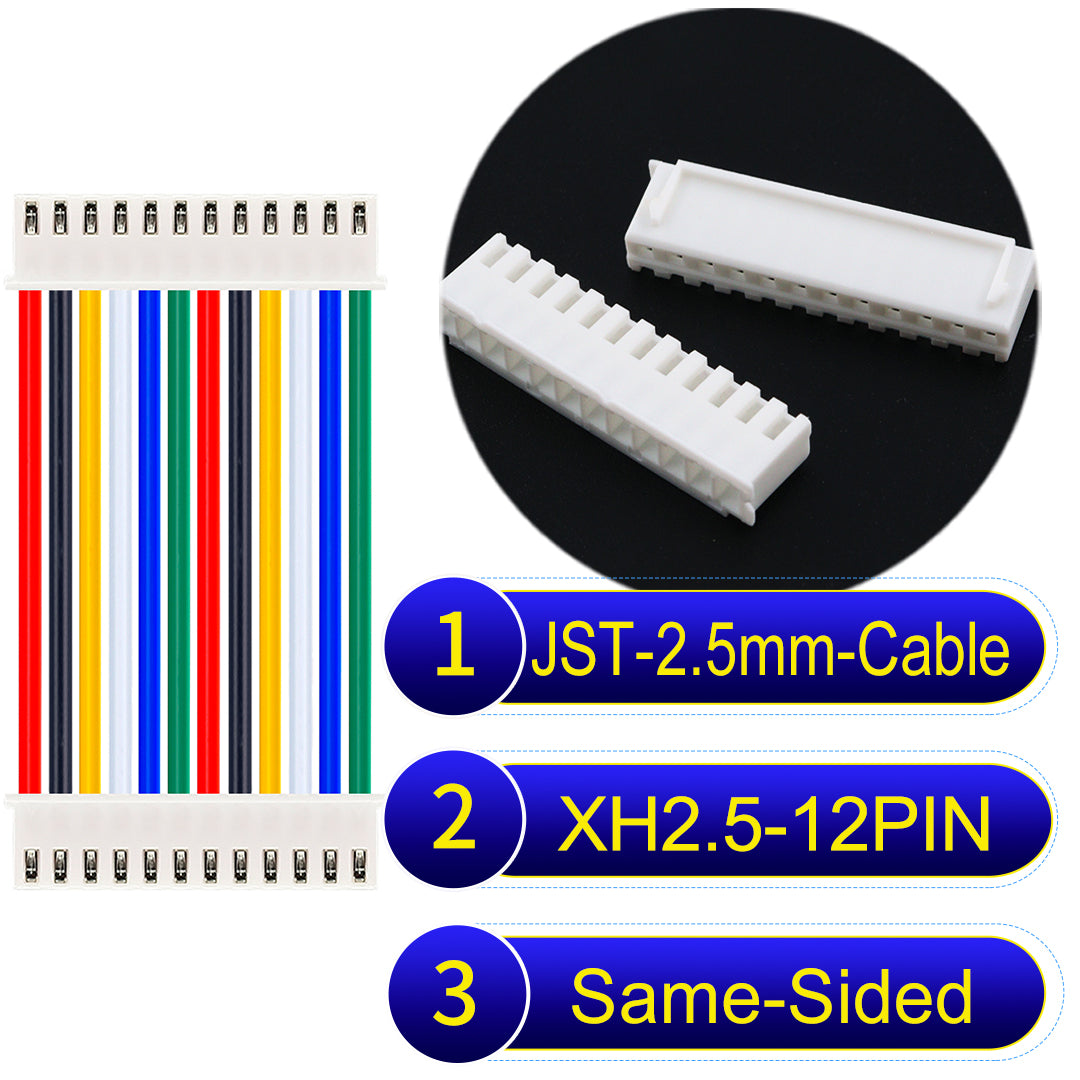 XH_12Pin_Connector_Same-Side-Head_Cable