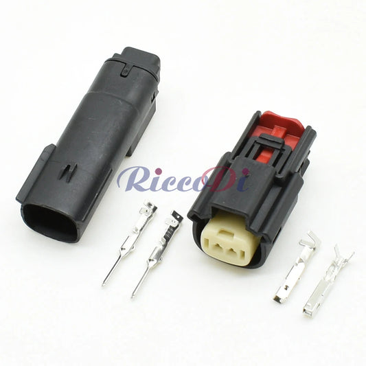 Close-up of automotive wire connector terminal interface for secure electrical connection