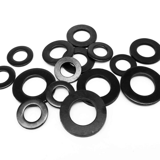 black-304-stainless-steel-flat-washer-metric-sizes