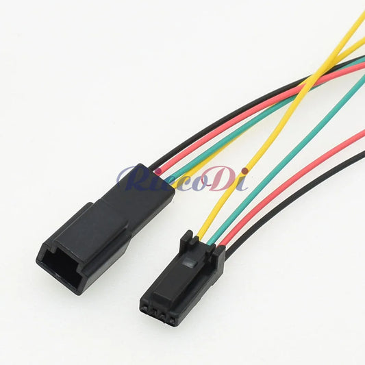 Close-up of 4 Pin Car Rain Sensor Wire Cable Socket Connector 1318620-2 1318620-1 with Cables Auto Accessories Wiring Terminal