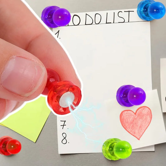 Colorful magnetic push pins for whiteboard