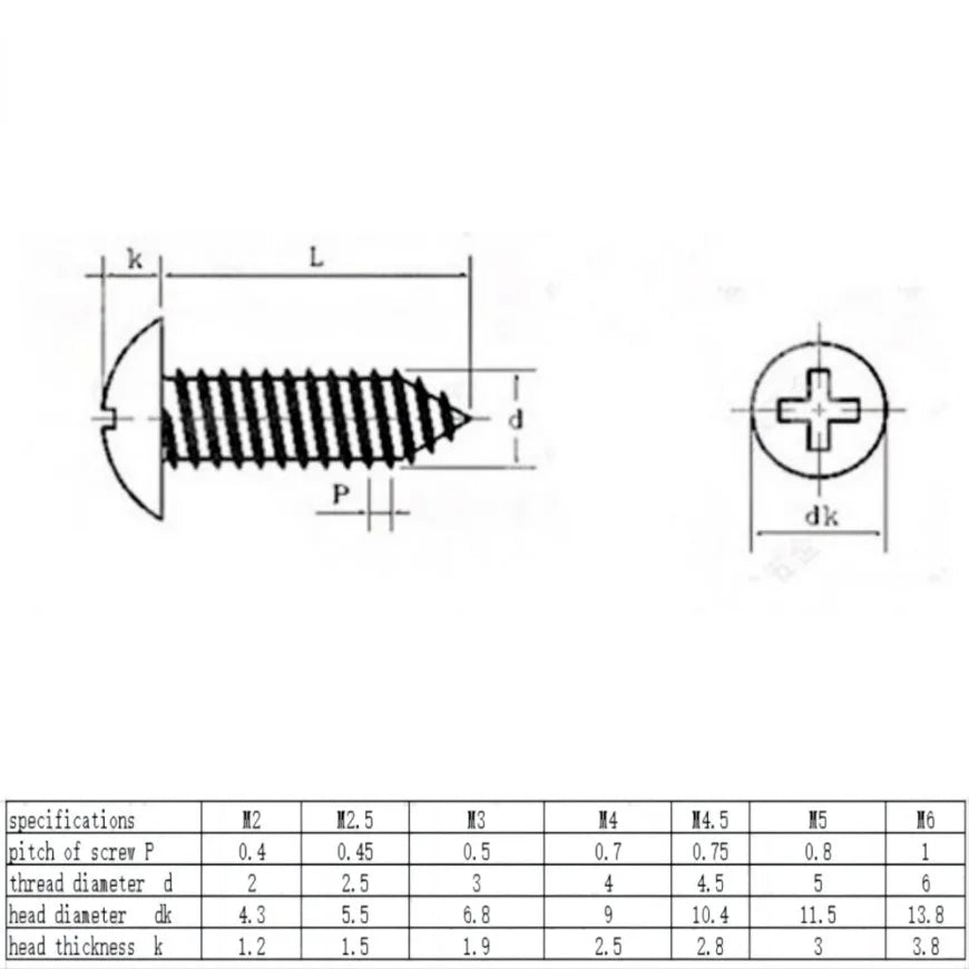 cross-recessed-mushroom-head-self-tapping-screws