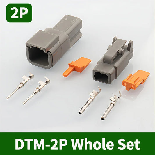 Deutsch DTM series connector with 2P 3P 4P 6P 8P 12P male and female plug options