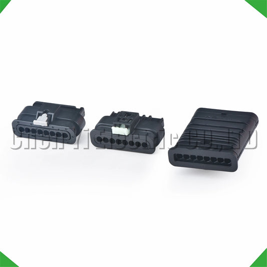 Close-up of 8 Pin wire harness plug for automotive front bumper radar, suitable for Benz and BMW