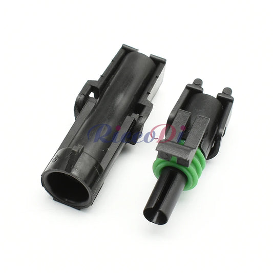 Close-up view of terminals on GF30 automotive electrical connector plug and socket 12015791 / 12010996 for stable connections