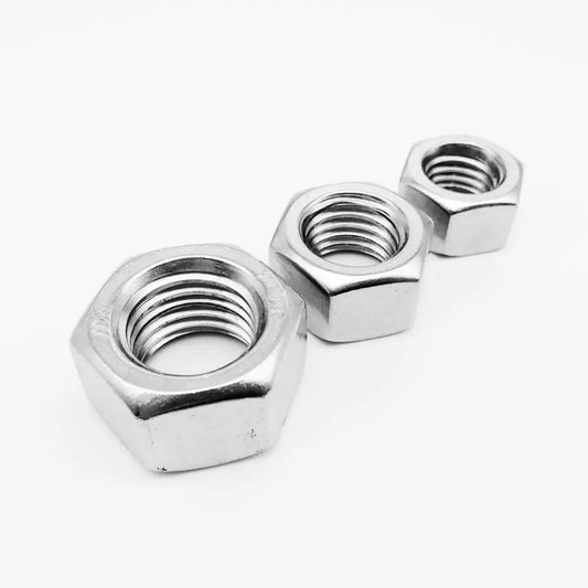 304 Stainless Steel Hex Nut UNC 2#–10# UNF 0#–10# US Coarse & Fine Thread Hexagon Keszoox