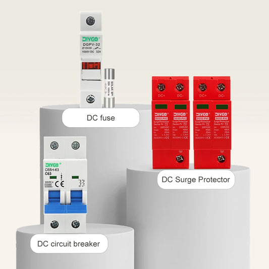 IP65 waterproof wall-mounted solar combiner box for 1 input 1 output DC photovoltaic systems