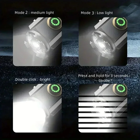 Tactical flashlight with magnet side clip