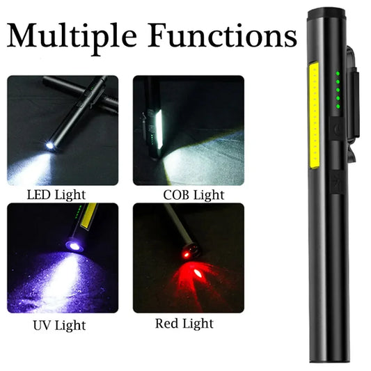 USB rechargeable LED work lantern with magnetic base