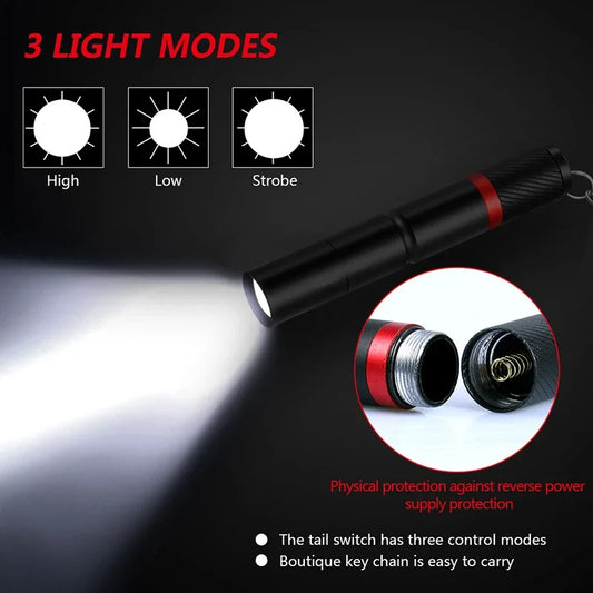 LED pen light keychain portable flashlight