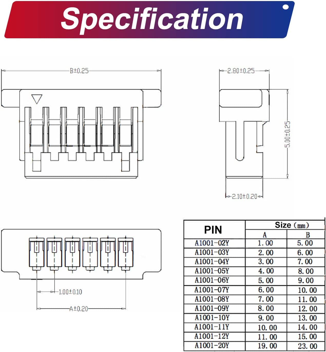 JST SH1.0 2-12Pin Same-Side-Head Cable 1.0mm Pitch UL1571 Certified