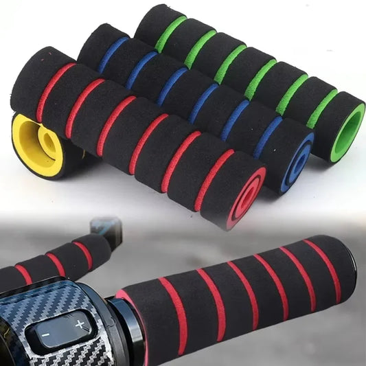 Non-slip soft foam handlebar grip cover for motorcycle and e-bike comfort