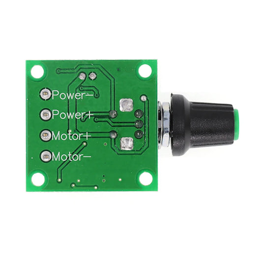 Speed control regulator module for DC motor adjustment