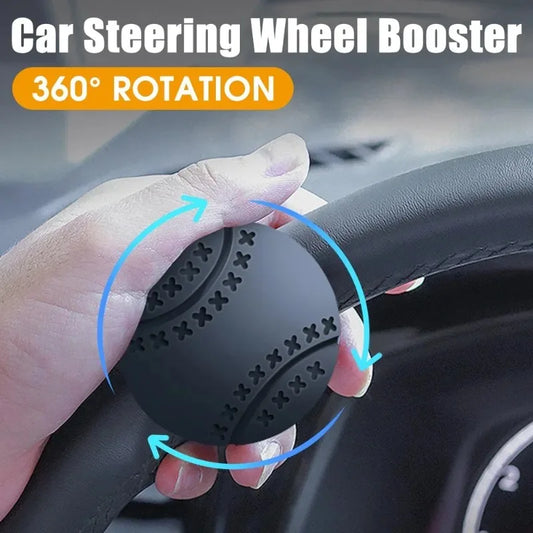 Labor saving steering spinner knob with bearing for smooth turning assistance