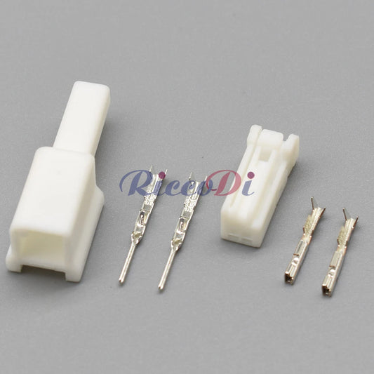 Close-up of tailgate solenoid valve switch connector showing terminals for secure high mounted brake light wiring