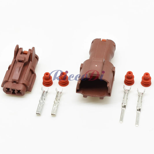 Automotive waterproof connector showing male and female plug socket interface with secure fit
