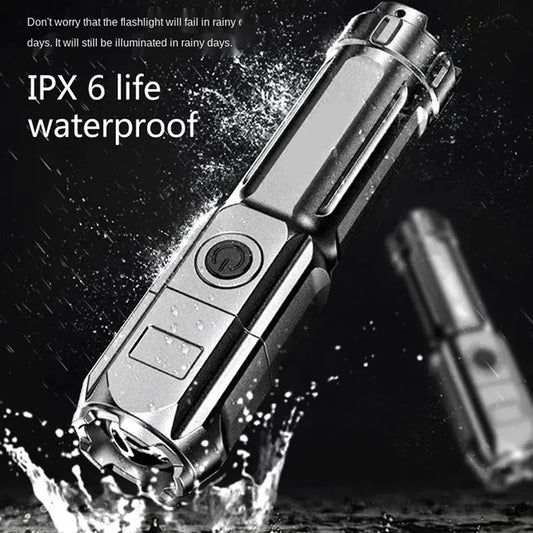 Zoomable LED torch for outdoor use