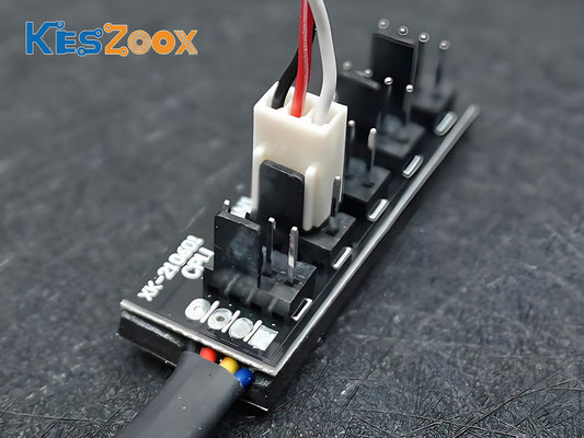 Molex KK 254 2.54mm wire-to-board connector mated on PCB with KK254 vertical headers — complete KF2510 connector system