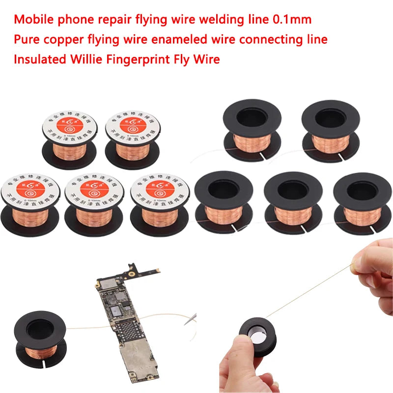 0.1mm PCB link wire made of copper solder, ideal for mobile phone and computer repair, maintenance, and DIY electronic projects