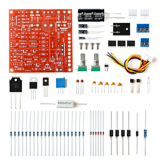 0-30V adjustable DC regulated power supply DIY kit with short circuit and current limiting protection for electronics projects