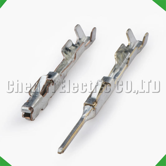 50 Pcs 0.6 mm male or female wire crimp pins for 1674742-1 and 1123343-1 sheath automotive connectors wire harness plug