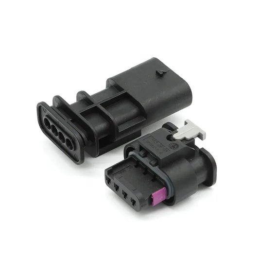 Close-up of TE type 1-1718645-1 waterproof automotive wiring harness connector for reversing radar system