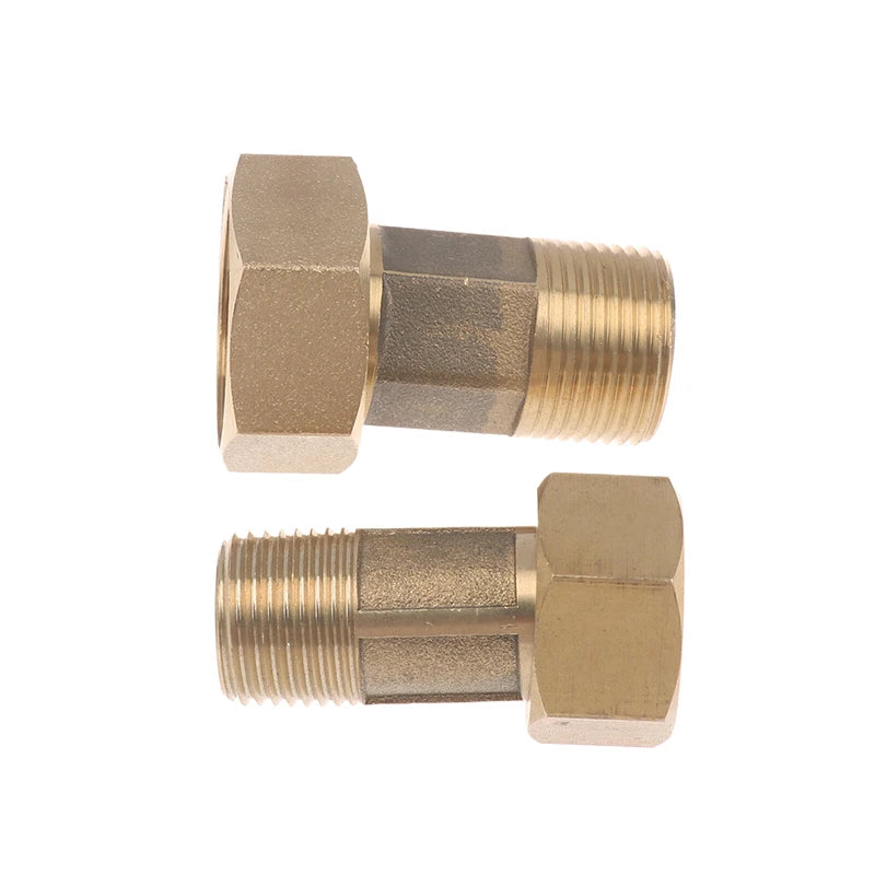Water meter adapter for 1/2 and 3/4 inch connections