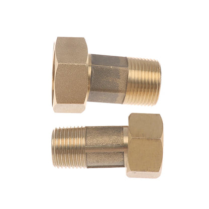 Water meter adapter for 1/2 and 3/4 inch connections