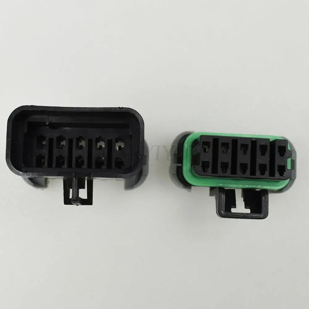 10 pin automobile waterproof connector socket showing sealed locking structure