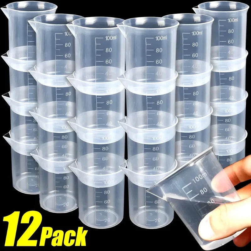 100ml transparent plastic measuring cup with scale