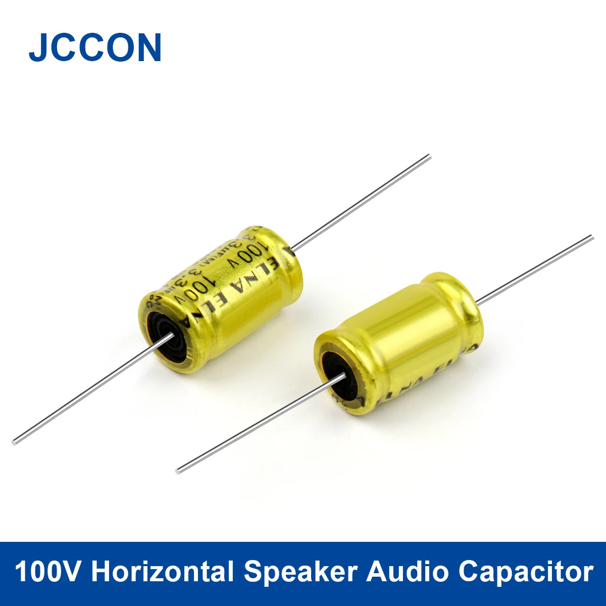 100V non-polar polypropylene audio capacitor, 1µF-6.8µF, ideal for speaker frequency divider and crossover circuits