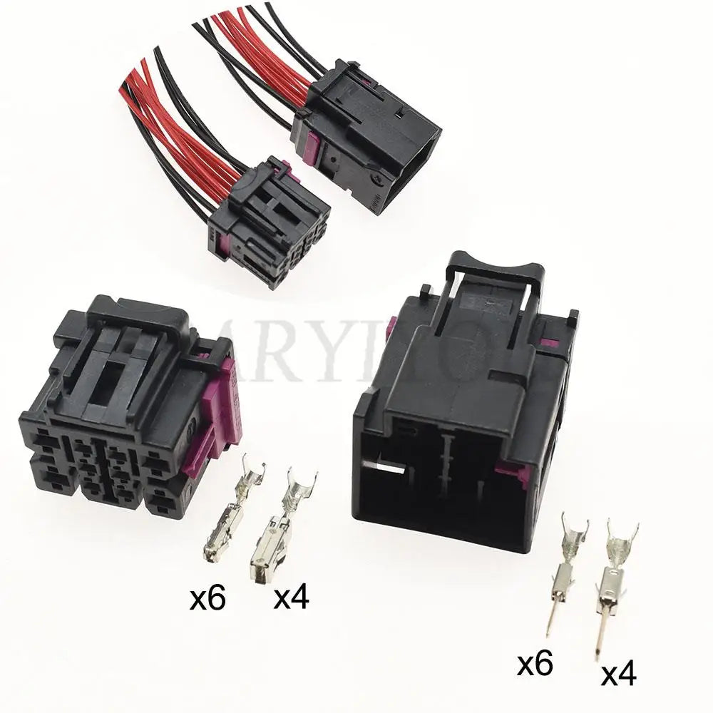 10 Holes 4F0 937 733 B wiring harness plug male and female with cables for Volkswagen Audi Seat 4F0 937 743 B