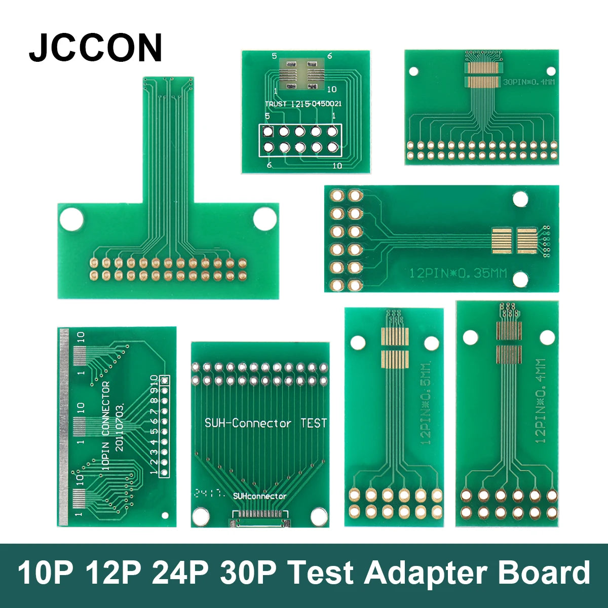 Double-row test adapter board 10P to 30P for LCM TFT LCD PCB with 2.0mm and 2.54mm connector