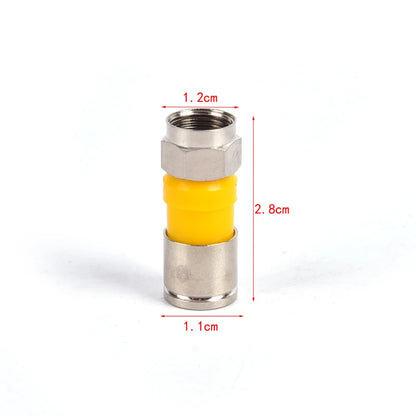 10pcs RG6 F Type compression 2.8cm snap seal plug connector, waterproof F Type