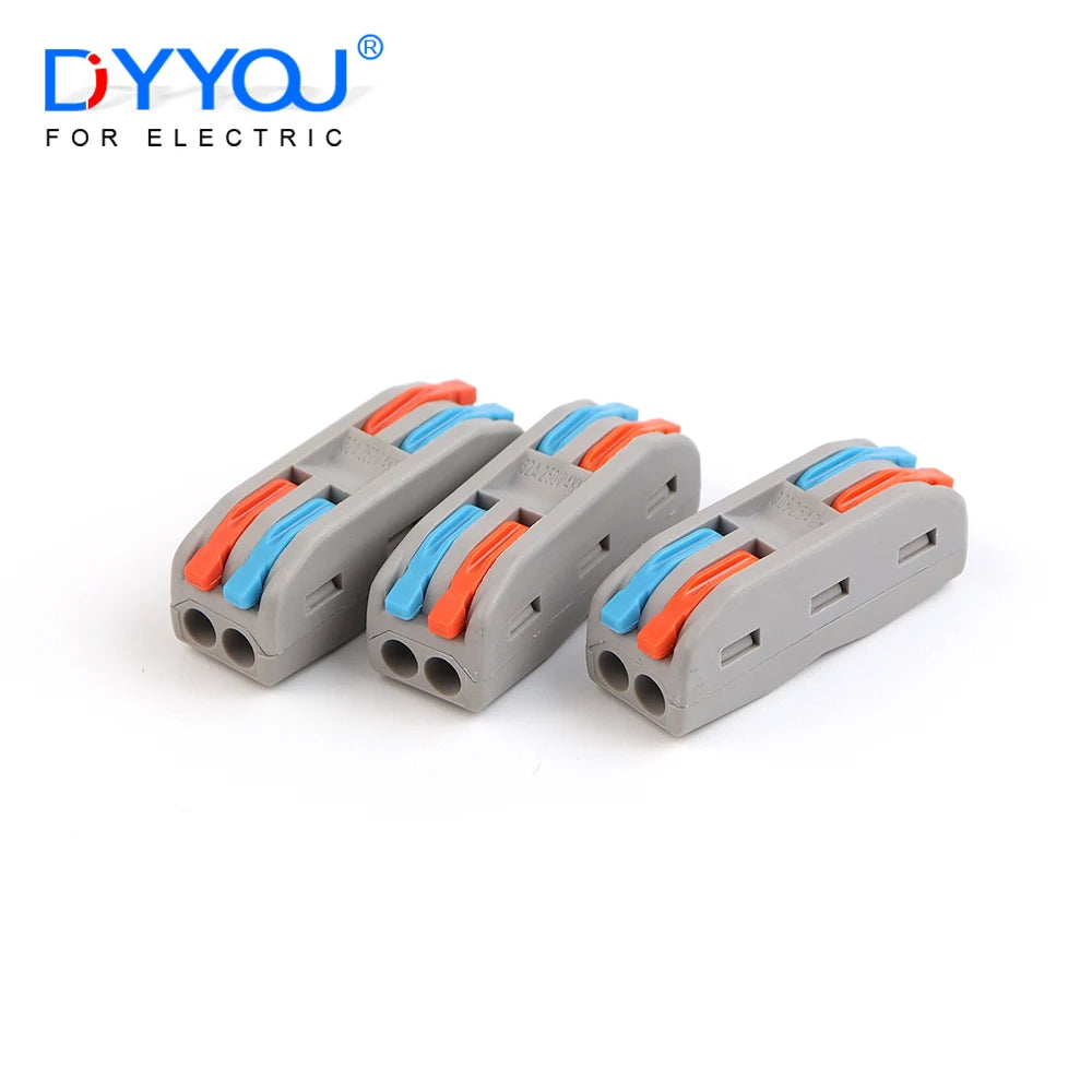 10PCS SPL2/3 connector wiring terminal quick PCT lamp wire connector for parallel wire junction, 2 in multiple out splitter