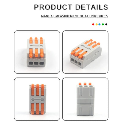 10PCS universal compact wire connector splitter for small wiring applications