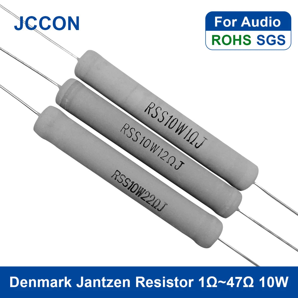 10W non-inductive metal oxide film resistor 0.22Ω–47Ω 5% frequency divider for HiFi