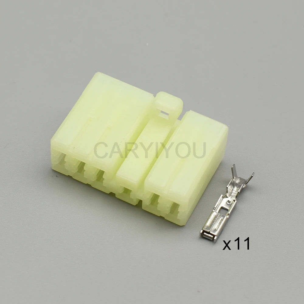 11 pin light yellow female car connector audio plug series with terminal DJ7112-3-21 172497-1