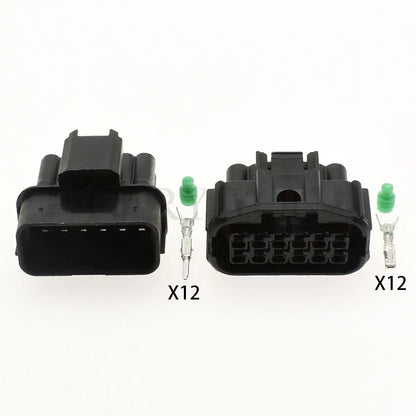 12 pin car waterproof auto connector male or female LED fog light wire socket connector for Honda 6181-6784 6189-7410