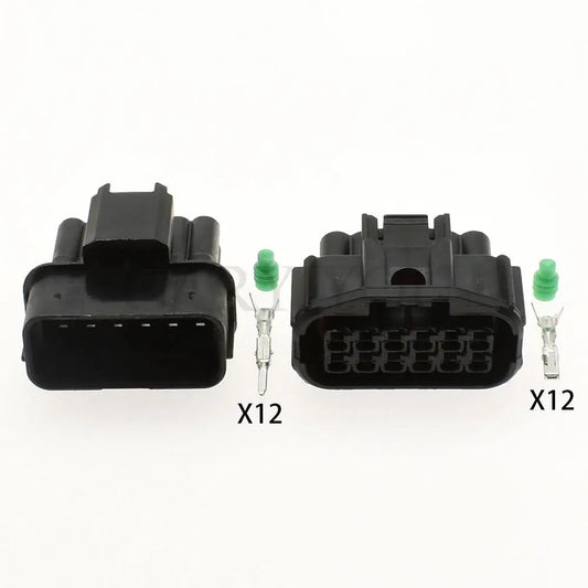 12 pin car waterproof auto connector male or female LED fog light wire socket connector for Honda 6181-6784 6189-7410