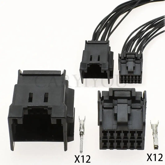 174058-2 174045-2 auto car window lifter assembly connector black socket for automotive wiring harness 12 pin