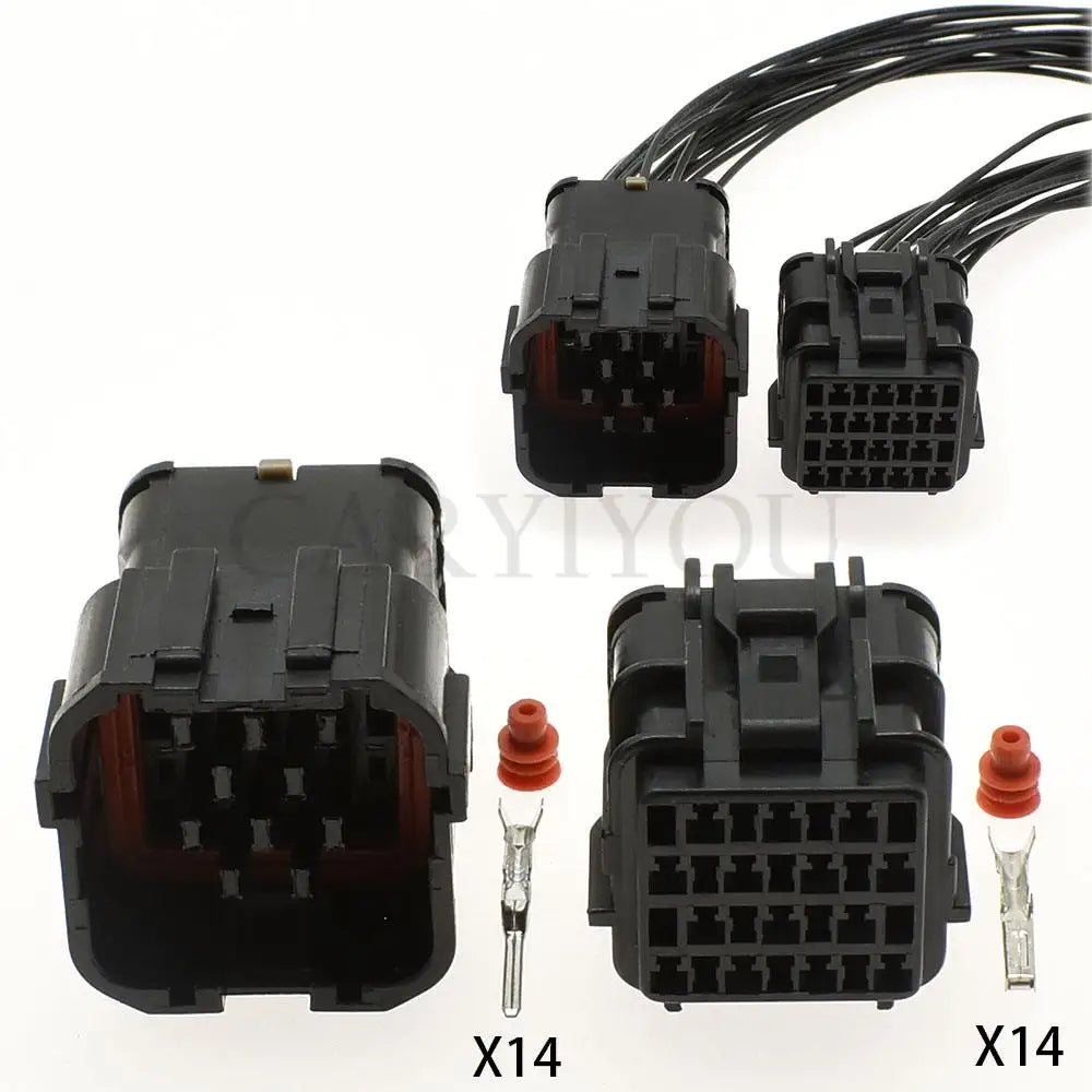 14 pin waterproof electrical terminal auto connector female male MG640352 MG610350 sealed cable socket