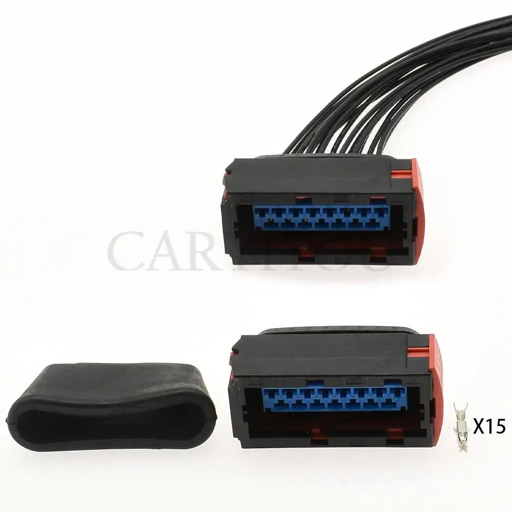 144980-1 15 pin male auto lamp headlight connector with AC assembly terminals