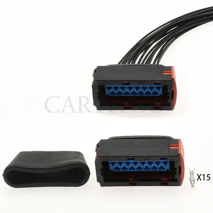 144980-1 15 pin male auto lamp headlight connector with AC assembly terminals